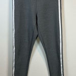 Adidas Womens Climalite Leggings Gray White Stripes Compression Running Sz Small Photo 0
