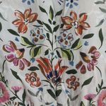 Anthropologie Anthro Laia White Floral 3/4 Sleeve V-Neck Midi Dress Turkey Botanical Size 4 Photo 2