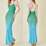 Fore Regina Ombre Dyed Crochet Maxi Dress Coverup Mermaid Photo 1