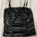 Faux leather shirt Black Photo 0