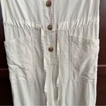 Marine layer  Cream Button-Up Jumpsuit Photo 3
