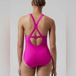 Athleta NWT  Malibu One Piece Swimsuit Size L Hot Pink magenta Color Photo 2