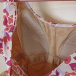 LL Bean One Piece Swimsuit Floral Pink Vibrant Swimming Summer Vacation Size 8 Photo 5