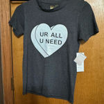 Spiritual Gangster Gray Heart Graphic T-Shirt Photo 0