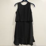 J.Crew Black Cocktail Layered Ruffle Open back dress size 2 Photo 2