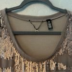 BKE ⭐️ Boutique grayish taupe sleeveless sequined tank top shirt size small y2k Photo 6