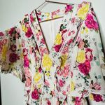 LA MAISON TALULAH Pink White Tea Time Floral Lace Trim Mini Dress Size XS Photo 14