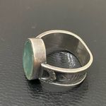 Sterling Silver Vintage Native American Signed SA 925 Blue Teal Stone Ring Sz 8 Photo 3