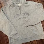 Champion Vintage  Quarter Zip Hooded Sweatshirt | VINEYARD LAT 41N| Gray | Large Photo 0