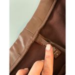 SKIMS  faux leather biker short brown womens size S Photo 3