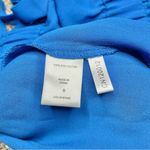 New York And Company  Royal Blue Chiffon Long Sleeve Tie Back Top Blouse Small Photo 6