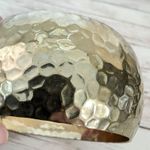 Vintage Bracelet Chunky Wide Hammered Pattern Gold Tone Photo 9