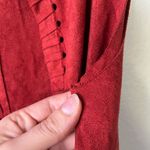 Angie  Fringe Woven Western Vest in Red Oxide Womens Size S NWOT Photo 12