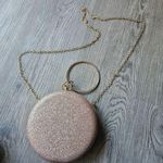 Formal Round Rose Gold Crossbody or Wristlet Purse Pink Photo 0