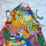 Farm Rio  Womens Large Cotton Summer Picnic Sleeveless V-neck Midi Dress Vacation Photo 3