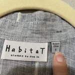 Habitat  Blue Striped Linen Button Down Lagenlook Shirt Womens S Casual Beachy Photo 4