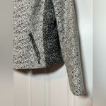 Calvin Klein Black & White Women’s Classic Cotton Blend Zip Up Business Blazer Photo 4