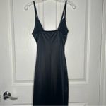 Blashe Sz M Black Satiny Maxi Dress Cocktail Formal Black Tie High Slit Size M Photo 7