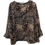 Dress Barn Animal Print Sheer Top(Size 3X) Photo 0