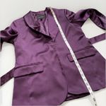 Banana Republic Satin Tie Waist Blazer Women's 6P Petite Purple Pinot Noir $180 Photo 13