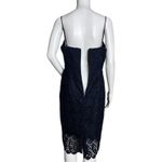 J Crew Dress Women 6 Navy Blue Guipure Lace Spaghetti Strap Scallop Edge Preppy Photo 3