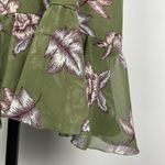 Avec Les Filles Green Lotus Flower V-Neck Sleeveless Open Back Chiffon Dress Photo 10