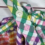 J.Crew Ruffled Rainbow Gingham Check Button Front Tank Top Size 10 Photo 9