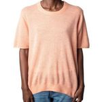 Zadig + Voultaire Cashmere Short Sleeve Sweater L Orange Size L Photo 0