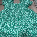 easel Green Floral Dress Photo 0