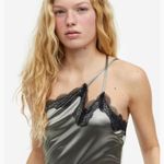 H&M Divided One-Shoulder Satin Dress Photo 1