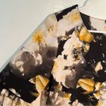 Alfani Tiered Ruffle Sleeve Blouse Black Floral Photo 6