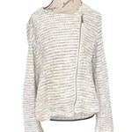 Bagatelle Womens Sweater Jacket Ivory Beige Motorcycle Zipper Knit Size XL Photo 5