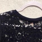Loft  Womens Tops‎ Size S Navy Lace Short Sleeve Photo 5