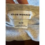 Club Monaco  Shirt Women‎ Medium Gray Rib Knit Crew Neck Tee Athleisure Athletic Photo 6