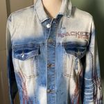 New Unisex Sz L distressed embellished tie dyed rare denim casual party … Size L Photo 3