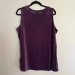 J.Jill Wearever Collection Purple Velvet Tunic Set Long Sleeve Top and Tank XL Photo 4
