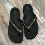 REEF  Beach Break Flip Flop Sandals Black Size 9 NEW Photo 1