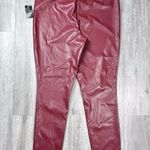Red Leather Pants Leggings 2 Photo 3