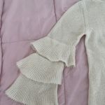 Gio & Gio. White Wool and Mohair Blend Tiered Sleeve Sweater, size S Made in Italy Photo 4