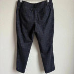 Loft  Women’s Marisa‎ Straight Career Casual Navy Brown Plaid Ankle Pants Size 8 Photo 7