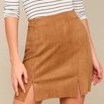 Lulus Tan Suede Mini Skirt Photo 0