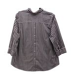 Chico's  Button Up Striped Top Black White XL Photo 1