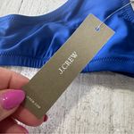 J.Crew  Heritage Scoop Neck Bikini Top‎ NWT size XS in Bright Blue Photo 2