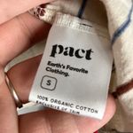 Pact  striped t-shirt v-neck short sleeve women's size small 100% organic cotton Photo 4