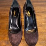 Saint Laurent  Brown Suede Tribtoo Pumps Photo 0