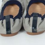 J.Crew Mila Ballet Flat Shoes Cap Toe Gray Navy Womens Size 9 Photo 5