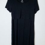 Kindred Bravely Eleanora Bamboo Maternity & Nursing Dress Black Sz Small Petite Photo 0