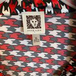 Anne Klein  Red Black Houndstooth Sleeveless Secretary Blouse Satin Bow Collar Photo 6