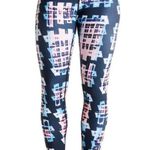 Oiselle  Rear Window Print Spandos Cropped Ankle Leggings Running Athletic M Photo 0