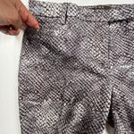 Peserico Luxury Italian Snakeskin Print Cigarette Trouser Pants Size 42 (US 6) Brown Photo 4